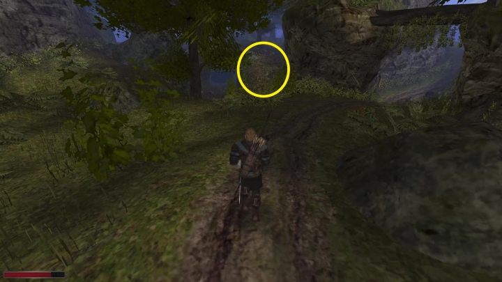 Jednak przed łukiem skalnym, tym pod którym był/jest (w zależności od etapu gry) kupiec Salzer, skręćcie w lewo - w stronę kopalni Araxos - Kroniki Myrtany: Górnicza Dolina - osiągnięcie, jak zdobyć? - Kroniki Myrtany - poradnik do gry