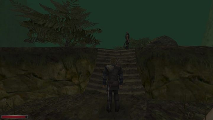 Przeciwnik będzie czekał na skrzyżowaniu prowadzącym do przystani piratów (na górze schodów) - Kroniki Myrtany: Krwawa waluta - Kroniki Myrtany - poradnik do gry