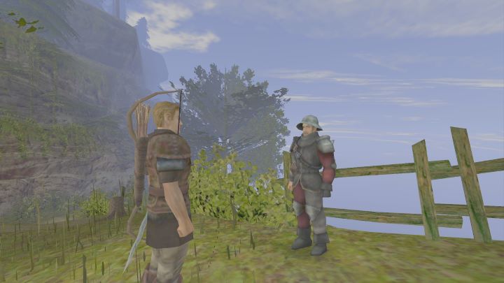 Mężczyzna nie będzie się chciał podzielić drewnem, chyba że zgodzicie się przynieść mu coś w zamian - Kroniki Myrtany: Spłata długu - solucja, opis przejścia - Kroniki Myrtany - poradnik do gry