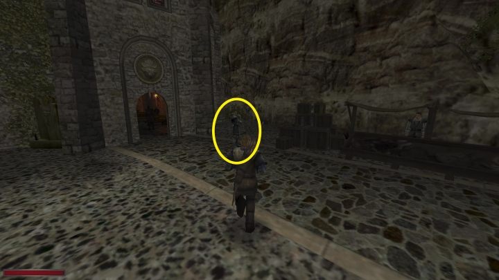 Jeżeli w 3 rozdziale udacie się w dzień przed świątynię Innosa w mieście Archolos, to jest spora szansa, że natraficie na paladyna Candaca - Kroniki Myrtany: Złote Innosy - solucja, opis przejścia - Kroniki Myrtany - poradnik do gry