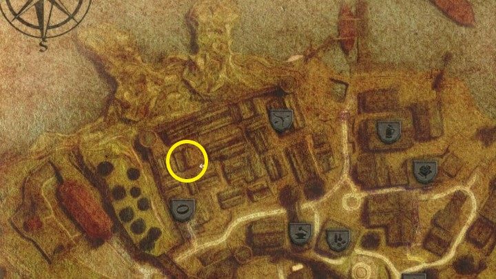 Dom którego szukacie znajduje się na wyższym poziomie dzielnicy biedoty - Kroniki Myrtany: Złote Innosy - solucja, opis przejścia - Kroniki Myrtany - poradnik do gry