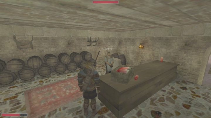 W winnicy Valerio, na parterze głównego budynku znajduje się kucharz Gumbert - Kroniki Myrtany: Skarby Archolos - solucja, opis przejścia - Kroniki Myrtany - poradnik do gry