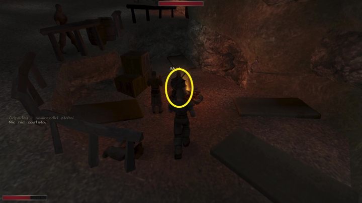 Poskarży się Wam, że został ranny podczas pracy i poprosi o pomoc - Kroniki Myrtany: Złoty Interes / Kopalnia Araxos - solucja, opis przejścia - Kroniki Myrtany - poradnik do gry