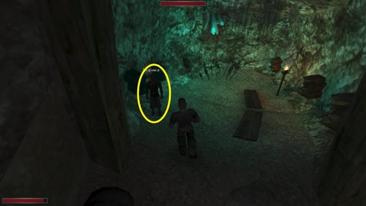 Jeżeli udacie się do szybu znajdującego się koło Murka, to zaczepi Was kopacz - Kroniki Myrtany: Złoty Interes / Kopalnia Araxos - solucja, opis przejścia - Kroniki Myrtany - poradnik do gry