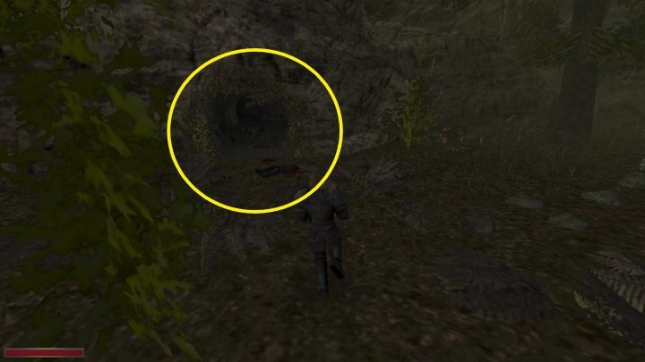 Przed nią znajdziecie ciało i ślady krwi prowadzące do środka - Kroniki Myrtany: Bestia z Archolos - solucja, opis przejścia - Kroniki Myrtany - poradnik do gry