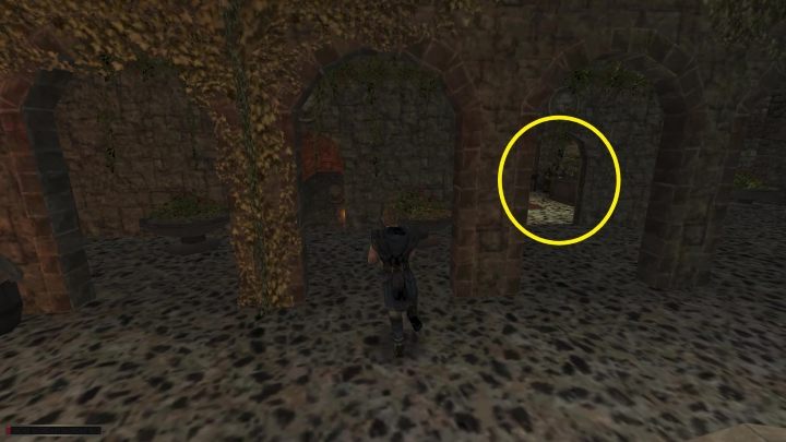 Na głównym placu klasztornym, za lewym zejściem do podziemi (patrząc od strony lecznicy), znajduje się pomieszczenie w którym siedzi mag Ingolf - Kroniki Myrtany: Najwięksi będą najmniejszymi - solucja, opis przejścia - Kroniki Myrtany - poradnik do gry