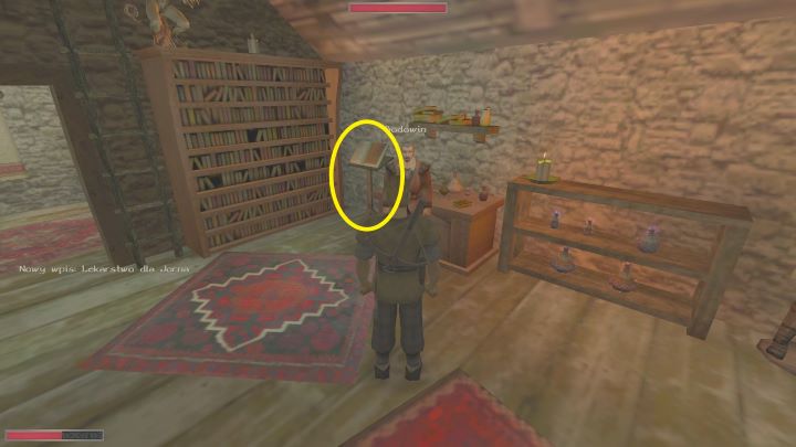 Z informacji w niej zawartych oraz z wpisu w dzienniku można wywnioskować, że to krwiopijca rzeczny zranił Jorna - Kroniki Myrtany: Lekarstwo dla Jorna - solucja, opis przejścia - Kroniki Myrtany - poradnik do gry