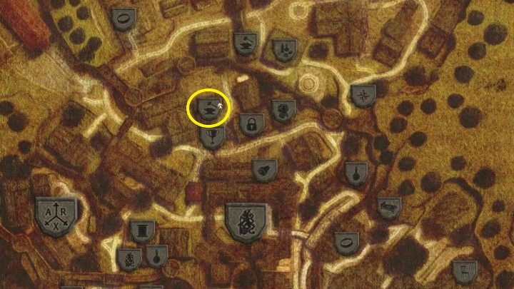 Z grotem idźcie do kowala Odgara w dzielnicy targowej - Kroniki Myrtany: W biały dzień (Trop grotu) - solucja, opis przejścia - Kroniki Myrtany - poradnik do gry