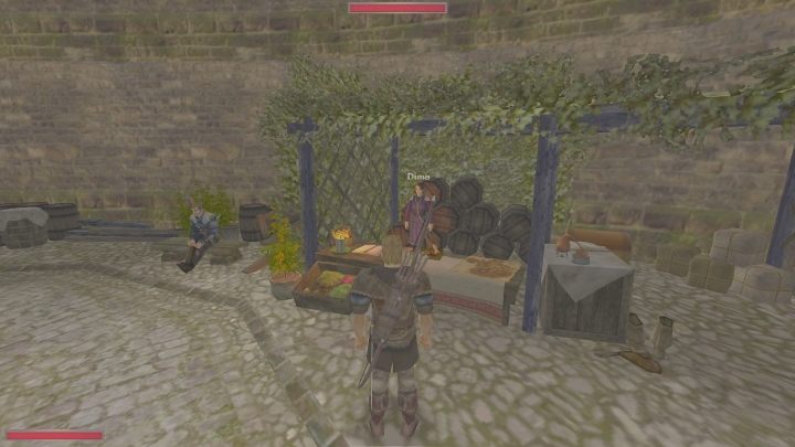 Po chwili czekania podejdzie do Was najemnik, próbujący wyłudzić pieniądze - odprawcie go z kwitkiem - Kroniki Myrtany: Pod zastaw - solucja, opis przejścia - Kroniki Myrtany - poradnik do gry