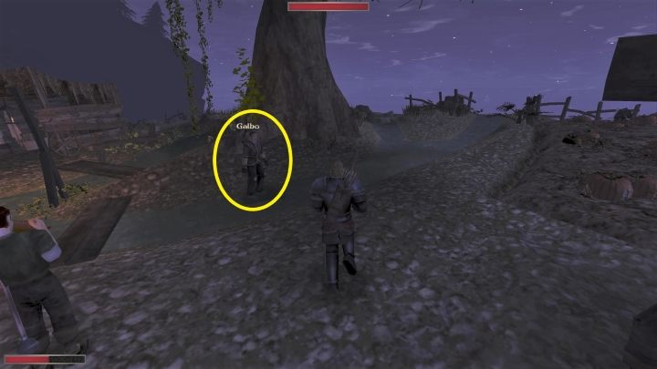 Galbo znajduje się w nieco dalszej części obozu - Kroniki Myrtany: Im się należy - solucja, opis przejścia - Kroniki Myrtany - poradnik do gry