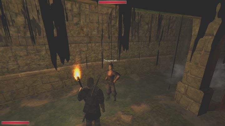 Jeżeli traficie do kanałów w zadaniu Wyruszamy do miasta, to istnieje szansa, że niedaleko wejścia zobaczycie Desperata - Kroniki Myrtany: Lista wszystkich spotkań - Kroniki Myrtany - poradnik do gry