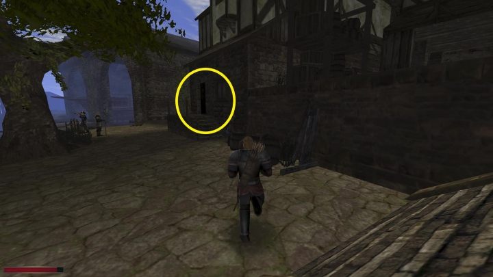 Mężczyzna zaprowadzi Was bezpośrednio pod sporny dom - Kroniki Myrtany: Dla dobra publicznego - solucja, opis przejścia - Kroniki Myrtany - poradnik do gry