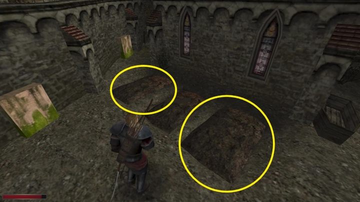 W przypadku nie posiadania kości udajcie się po zmroku na miejski cmentarz - Kroniki Myrtany: Dla dobra publicznego - solucja, opis przejścia - Kroniki Myrtany - poradnik do gry