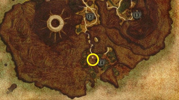 Poprzez bagno gra ma na myśli to południowe (numer 14 na mapie) - Kroniki Myrtany: Orkowa zaraza - Kroniki Myrtany - poradnik do gry