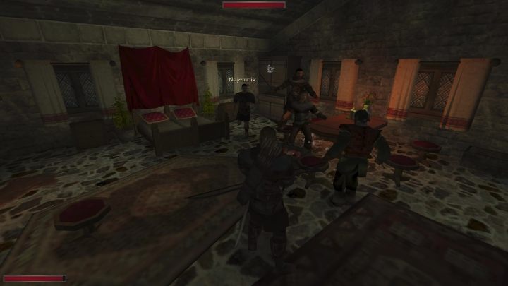 Przy wylocie z tunelu zatrzyma Was pracownik winnicy i powie, że zostali zaatakowani - Kroniki Myrtany: Folwark chłopięcy - solucja, opis przejścia - Kroniki Myrtany - poradnik do gry