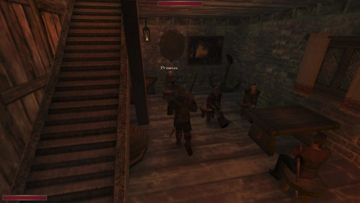 Prawus za Waszą zachętą zaatakuje przywódcę trójki - Arnolda (reszta ucieknie) - Kroniki Myrtany: Problematyczna trójka - solucja, opis przejścia - Kroniki Myrtany - poradnik do gry