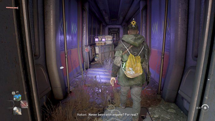 W trakcie krótkiej przechadzki tunelem metra będziecie mieli okazję wysłuchać rozmowy pomiędzy Aidenem i Hakonem - Dying Light 2: W Mrok - solucja, opis przejścia - Dying Light 2 - poradnik do gry