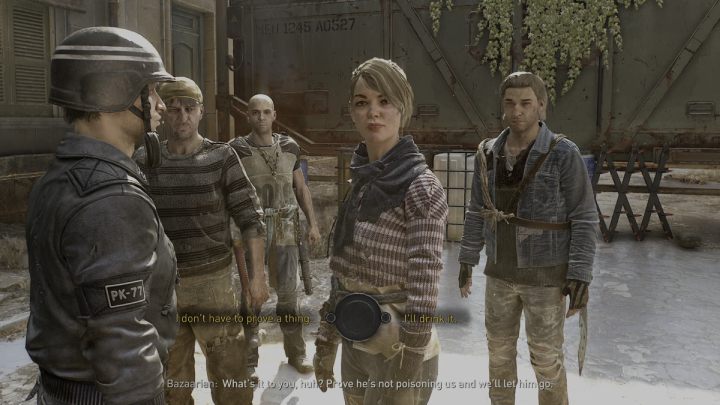 Po pokonaniu Goliata pilnującego kontenera, otwórzcie drzwi i porozmawiajcie z mężczyzną - Dying Light 2: Dobry samarytanin - solucja, opis przejścia - Dying Light 2 - poradnik do gry