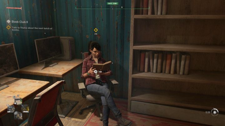 Porozmawiajcie z Thalią w bibliotece, znajdującej się w siedzibie Stróżów Prawa - Dying Light 2: Klub książki 2 (Book Club 2) - solucja, opis przejścia - Dying Light 2 - poradnik do gry