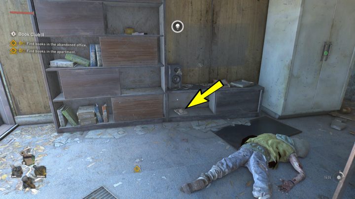 Jedna z książek znajduje się na regale, druga na półce przy białej szafie - Dying Light 2: Klub książki 2 (Book Club 2) - solucja, opis przejścia - Dying Light 2 - poradnik do gry