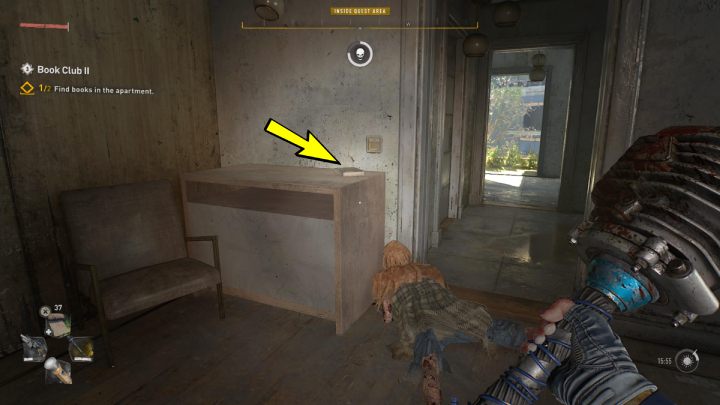 Jedną z książek znajdziecie na drewnianej półce z książkami, druga książka leży na biurku - Dying Light 2: Klub książki 2 (Book Club 2) - solucja, opis przejścia - Dying Light 2 - poradnik do gry