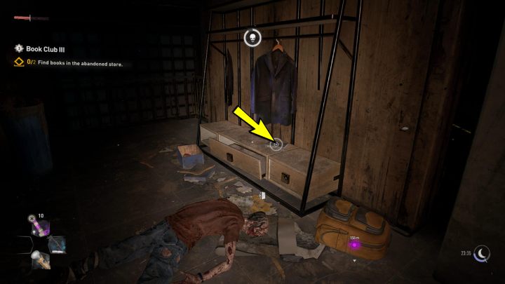 1 książka znajduje się na tyłach sklepu, 2 książka leży na półce na wyższym piętrze - Dying Light 2: Klub książki 3 (Book Club 3) - solucja, opis przejścia - Dying Light 2 - poradnik do gry