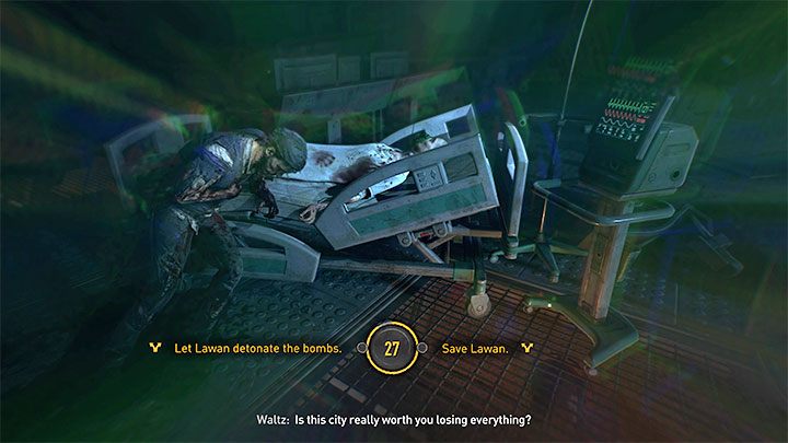 Po pokonaniu Waltza załączy się długa scenka z konfrontacji nim, Mią oraz Lawan planującą zdetonować bomby - Dying Light 2: X13 - solucja, opis przejścia - Dying Light 2 - poradnik do gry