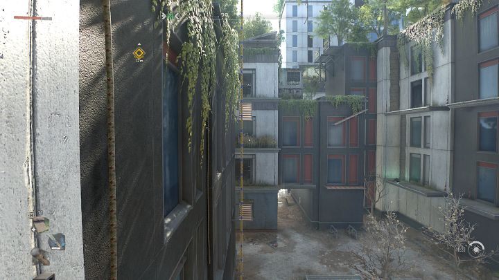 Teraz weźcie rozbieg, złapcie się liny, przeskoczcie na wąską platformę i wejdźcie na dach - Dying Light 2 Zagubione światło - solucja, opis przejścia - Dying Light 2 - poradnik do gry