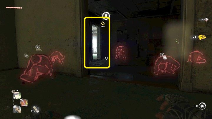 Uważając na śpiących przeciwników, przekradnijcie się do oświetlonego pokoju, a następnie wyjdźcie na zewnątrz przez dziurę w ścianie i kontynuujcie wspinaczkę po zewnętrznej stronie budynku - Dying Light 2: Imperium - solucja, opis przejścia - Dying Light 2 - poradnik do gry