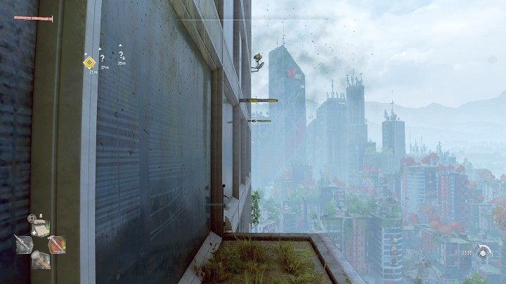 Niektóre bardziej skomplikowane etapy wspinaczki wymagają połączenia skoków z drążków z użyciem kotwiczki - Dying Light 2: Imperium - solucja, opis przejścia - Dying Light 2 - poradnik do gry