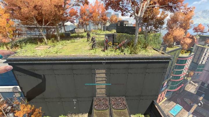 Rozprawcie się z pierwszą grupą przeciwników i zgaście lont pierwszego działa - Dying Light 2: Imperium - solucja, opis przejścia - Dying Light 2 - poradnik do gry