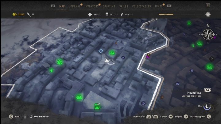 Ważne miejsca w okolicy: Metro: Hayward Square - Dying Light 2: Inhibitory (Houndfield) - lista wszystkich - Dying Light 2 - poradnik do gry