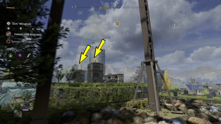 Aby wspiąć się na ten wiatrak, musicie skorzystać z jednego z szybów wentylacyjnych, znajdujących się na sąsiednim dachu - Dying Light 2: Muddy Grounds (Wiatrak) - lokalizacja - Dying Light 2 - poradnik do gry