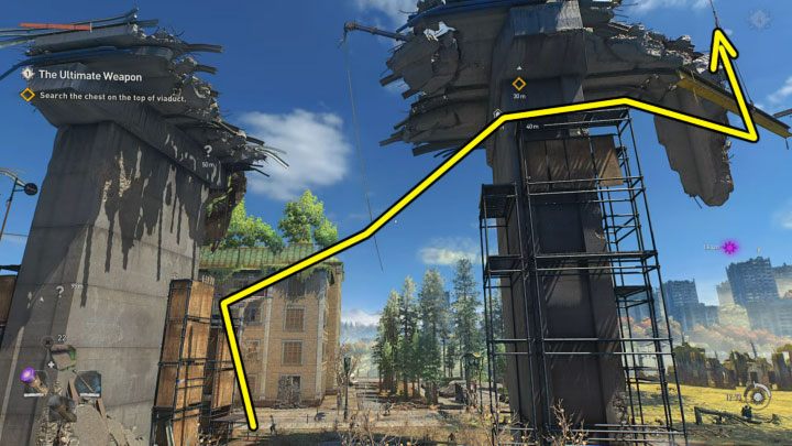 Opisywany zrzut jest na uszkodzonym wiadukcie znajdującym się za motelem Tango - Dying Light 2: Sprzęt wojskowy - jak łatwo zdobywać? - Dying Light 2 - poradnik do gry