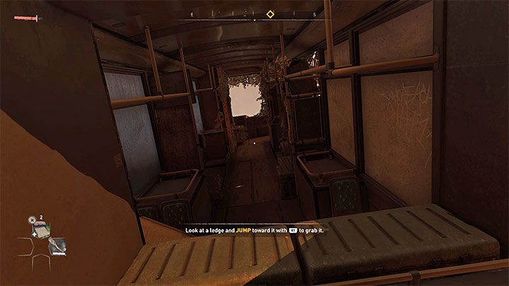 Dotrzecie do miejsca, w którym jest wiszący w pozycji pionowej miejski autobus - Dying Light 2: Droga Pielgrzyma - solucja, opis przejścia - Dying Light 2 - poradnik do gry