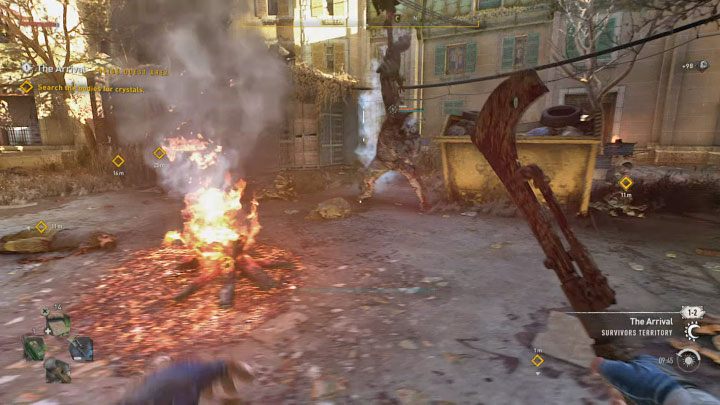 Przywiązujcie największą uwagę do unikania silnych ataków goliata, którymi są wyraźnie sygnalizowane uderzenia bronią białą w ziemię - Dying Light 2: Pertraktacje - solucja, opis przejścia - Dying Light 2 - poradnik do gry