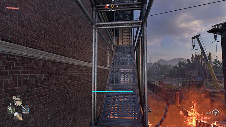 Musicie zeskoczyć z dachu i wyruszyć w stronę budynku ze snajperem - Dying Light 2: Czas na Waltza! - solucja, opis przejścia - Dying Light 2 - poradnik do gry