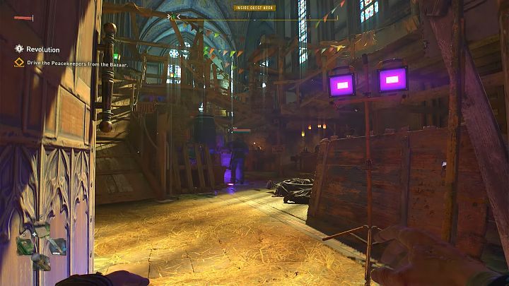 Musicie rozprawić się ze wszystkimi intruzami w budynku - większość z nich stoi w taki sposób, że można ich bez problemu eliminować po cichu - Dying Light 2: Spełnić życzenie Alberto, czy iść do centrum? Rewolucja - Dying Light 2 - poradnik do gry