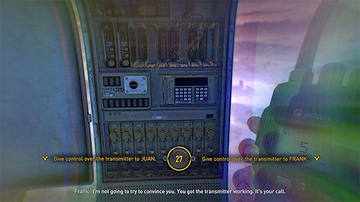 Na sam koniec misji Audycja czeka Was ważny wybór - Dying Light 2: Przekazać kontrolę Juanowi czy Frankowi? Audycja - Dying Light 2 - poradnik do gry