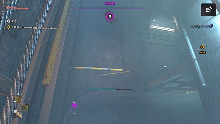 W końcowej części wspinaczki pomóżcie sobie doskakiwaniem do wystających ze ścian silosu drążków - Dying Light 2: Które zakończenie wybrać? X13 - Dying Light 2 - poradnik do gry