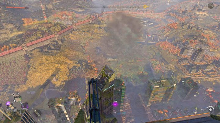 Po dotarciu na dach wieżowca VNC możecie nie tylko nacieszyć się piękną panoramą miasta, ale przede wszystkim wykorzystywać okazję do używania paralotni - Dying Light 2: Wieżowiec VNC - najwyższe miejsce w grze - Dying Light 2 - poradnik do gry