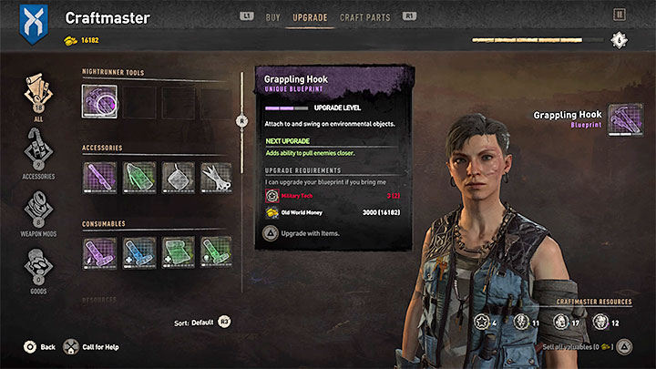 Hak początkowo jest na poziomie 1, ale gadżet ten możecie docelowo ulepszyć do poziomu 3 - Dying Light 2: Hak - jak odblokować i używać? - Dying Light 2 - poradnik do gry