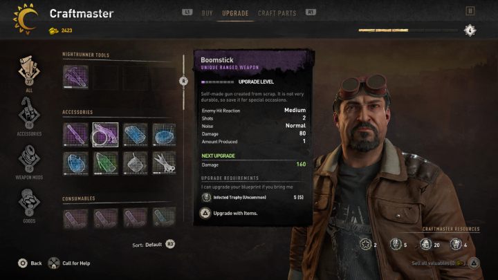 Po wykonaniu zadania otrzymacie również projekt strzelby, która w podstawowej wersji zadaje jedynie 80 punktów obrażenia - Dying Light 2: Broń palna - czy jest w grze? - Dying Light 2 - poradnik do gry