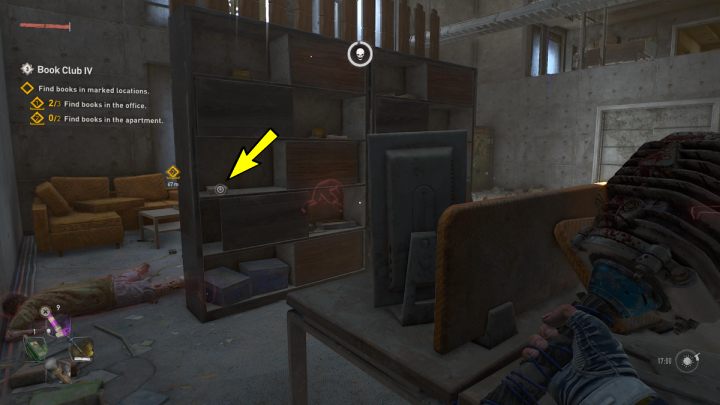 3 książka leży na półce na środku pokoju - Dying Light 2: Klub książki 4 (Book Club 4) - solucja, opis przejścia - Dying Light 2 - poradnik do gry