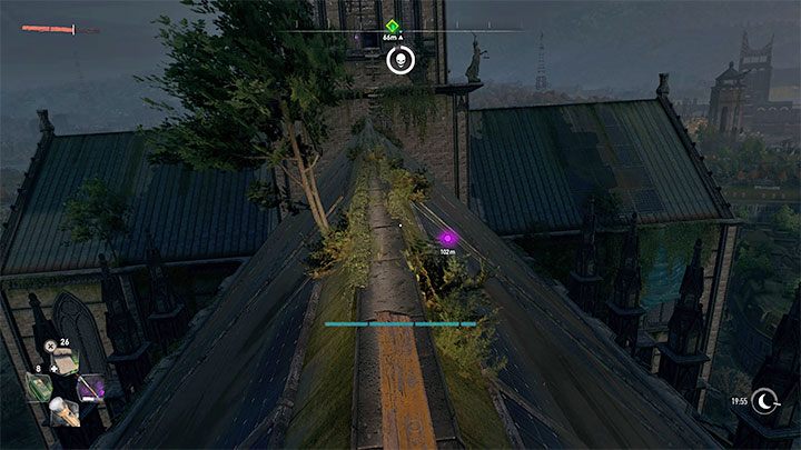 Po dotarciu do kolejnej części dachu ostrożnie przemieszczajcie się po wąskiej centralnej części - Dying Light 2: Katedra - solucja, opis przejścia - Dying Light 2 - poradnik do gry