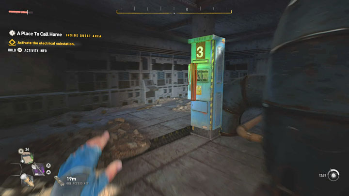 Musicie teraz dotrzeć na najniższe piętro podstacji - najpierw zeskoczcie na dolny poziom, a następnie wskoczcie do nieczynnego szybu windy znajdującego się z boku - Dying Light 2: Nowy dom - solucja, opis przejścia - Dying Light 2 - poradnik do gry