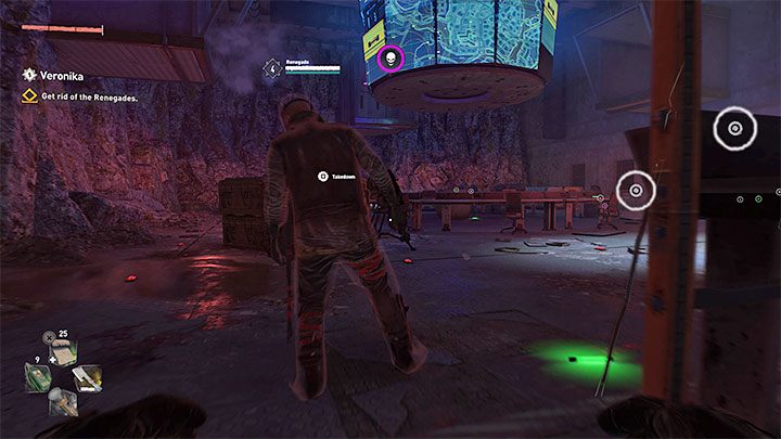 Musicie przystąpić do eliminacji nowych renegatów, którzy pojawili się w pomieszczeniu z niedawnej wspinaczki - Dying Light 2: Veronika - solucja, opis przejścia - Dying Light 2 - poradnik do gry