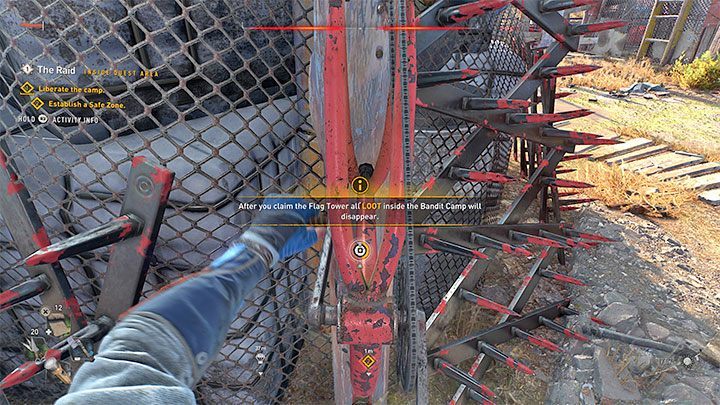 Po zamordowaniu porucznika powinniście poświęcić trochę czasu na zbadanie obozu bandytów, bo cały niezebrany łup z tej lokacji przepadnie po zajęciu obozu - Dying Light 2: Nalot - solucja, opis przejścia - Dying Light 2 - poradnik do gry