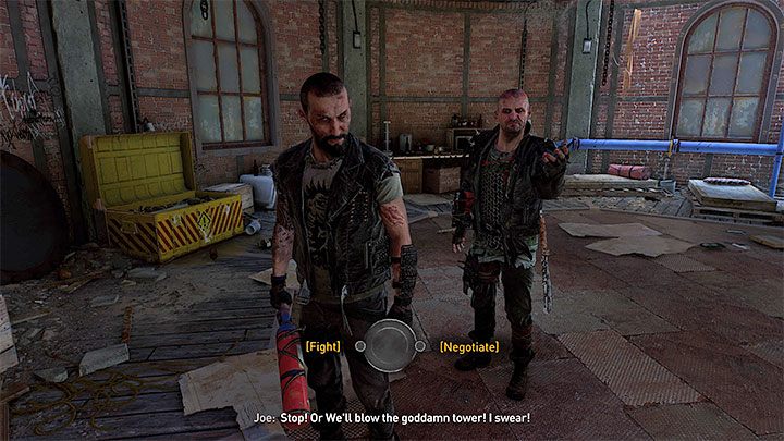 Po wkroczeniu do pomieszczenia wieży załączy się konfrontacja z udziałem Jacka i Joego, w trakcie której czeka Was nowy ważny wybór - Dying Light 2: Wieża ciśnień - solucja, opis przejścia - Dying Light 2 - poradnik do gry