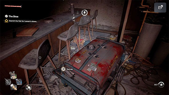 W mieszkaniu Lawan znajduje się generator, który możecie uruchomić i załaczyć dzięki temu oświetlenie UV - Dying Light 2: But - solucja, opis przejścia - Dying Light 2 - poradnik do gry
